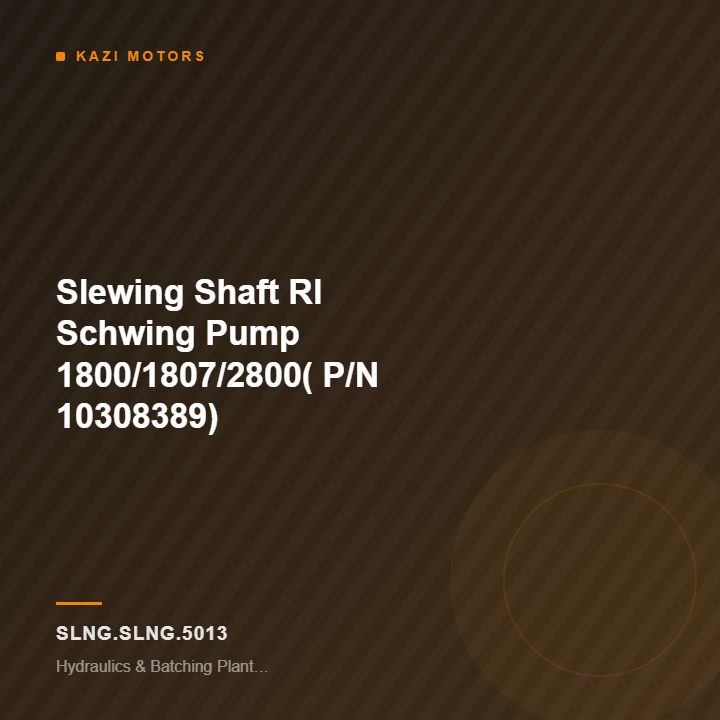 Slewing Shaft Rl Schwing Pump 1800/1807/2800( P/N 10308389)