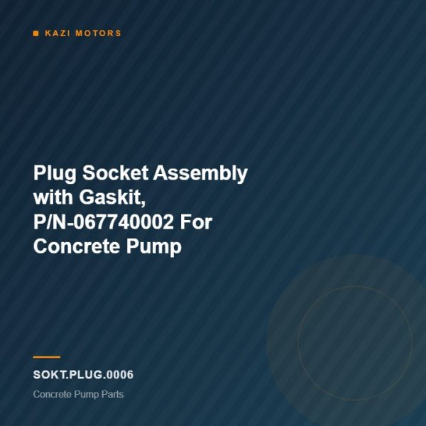 Plug Socket Assembly with Gaskit, P/N-067740002 For Concrete Pump