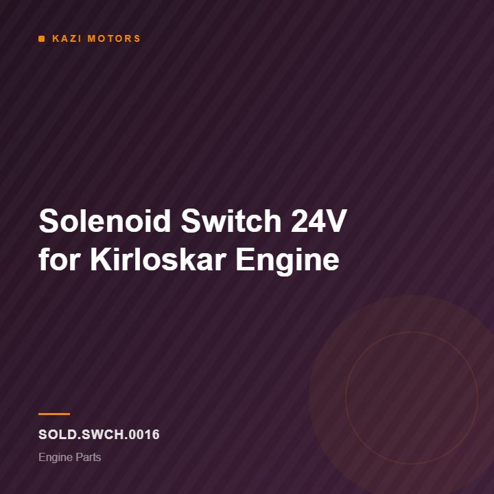 Solenoid Switch 24V for Kirloskar Engine