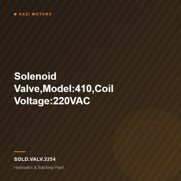 Solenoid Valve,Model:410,Coil Voltage:220VAC