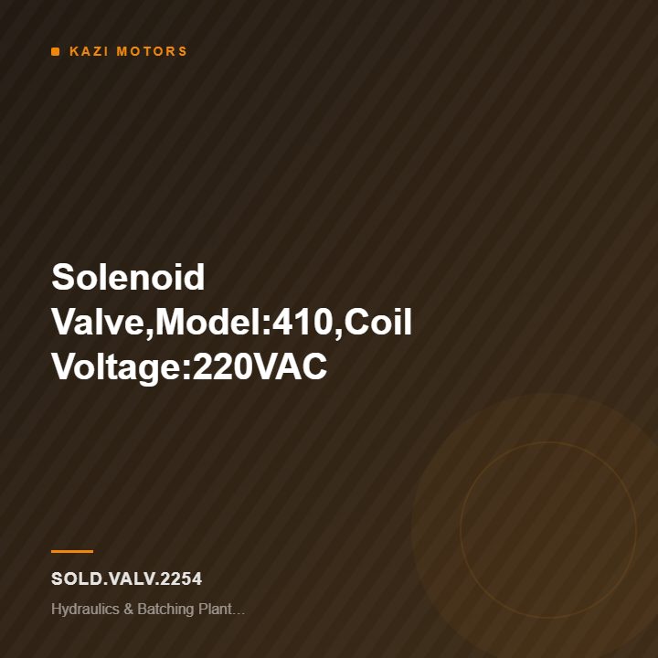 Solenoid Valve,Model:410,Coil Voltage:220VAC