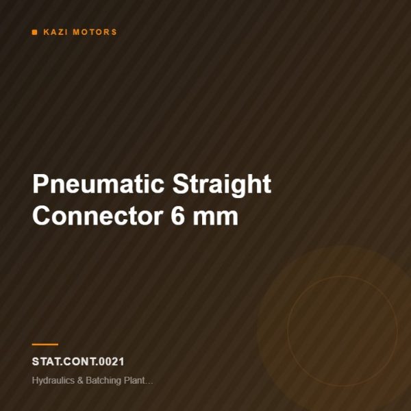 Pneumatic Straight Connector 6 mm