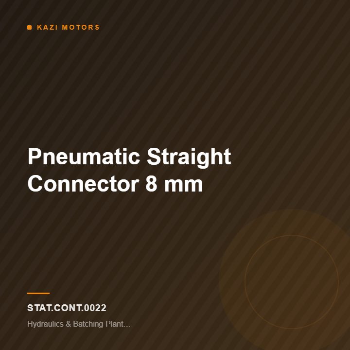 Pneumatic Straight Connector 8 mm