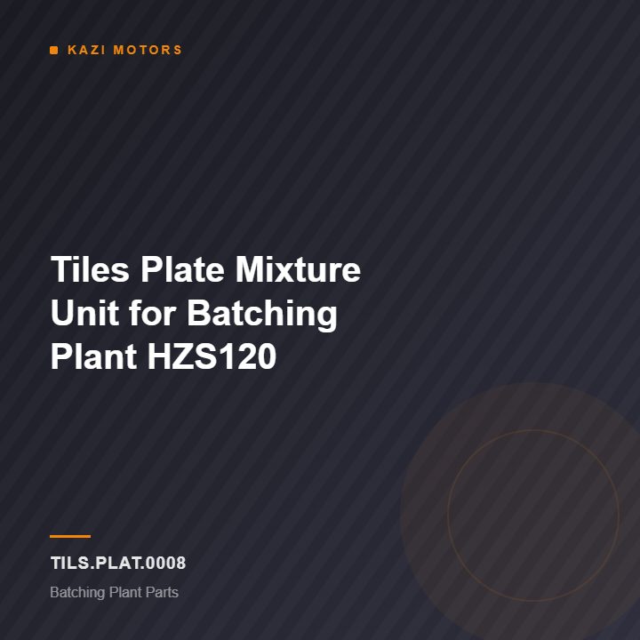 Tiles Plate Mixture Unit for Batching Plant HZS120