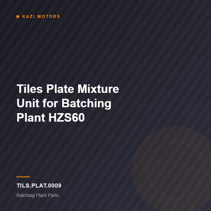 Tiles Plate Mixture Unit for Batching Plant HZS60