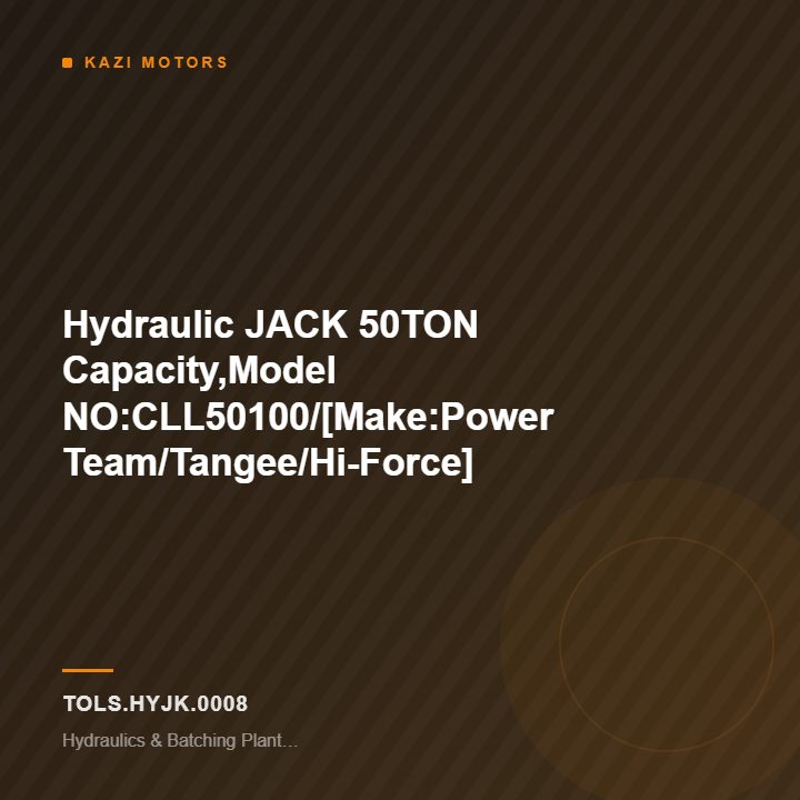 Hydraulic JACK 50TON Capacity,Model NO:CLL50100/[Make:Power Team/Tangee/Hi-Force]