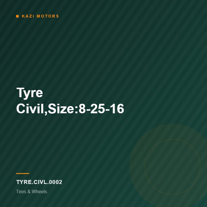 Tyre Civil,Size:8-25-16