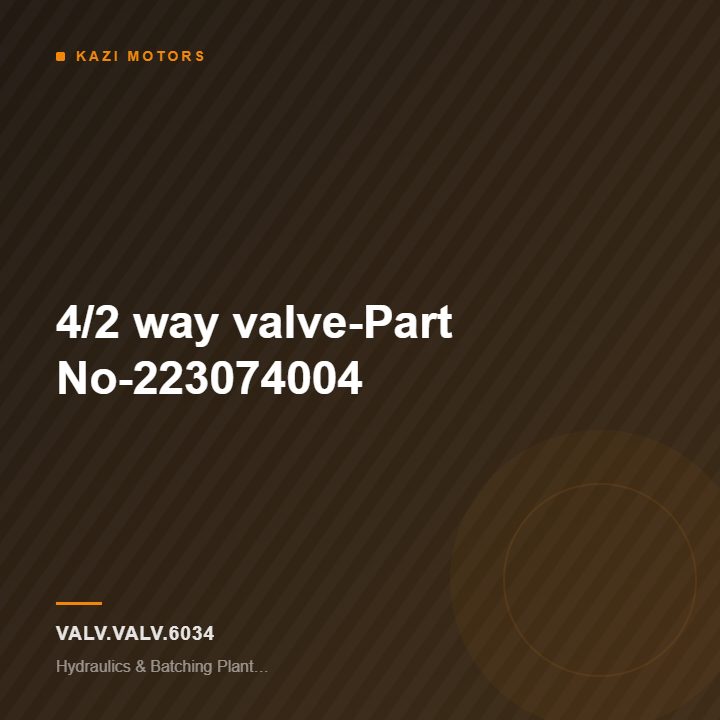 4/2 way valve-Part No-223074004